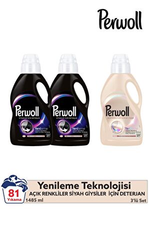 Yenileme Siyahlar 2x 1.485 ml 27 Yıkama Beyazlar 1x1.485 ml 27 Yıkama 3'lü Set (81 Yıkama)