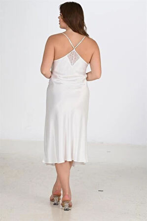 Litae 2li Ekru Sabahlık Takımı Bigsize 6224