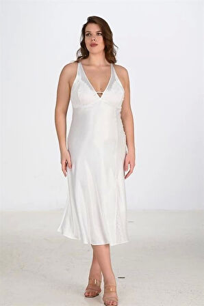 Litae 2li Ekru Sabahlık Takımı Bigsize 6224