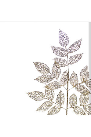 Yılbaşı Süsü Simli Dantel Yaprak Bronz 86 cm