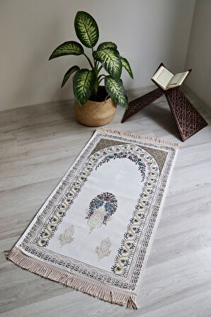 Çeyizlik Astarlı Lüks Seccade Hediyelik S1019 Siyah