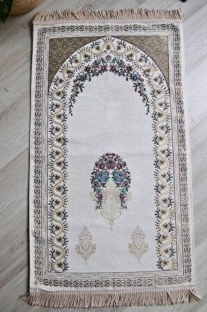 Çeyizlik Astarlı Lüks Seccade Hediyelik S1019 Siyah