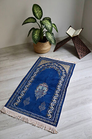 Çeyizlik Astarlı Lüks Seccade Hediyelik S1019 Siyah