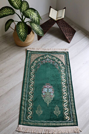 Çeyizlik Astarlı Lüks Seccade Hediyelik S1019 Siyah