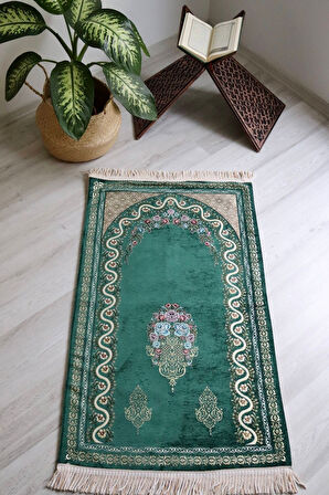 Çeyizlik Astarlı Lüks Seccade Hediyelik S1019 Siyah