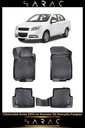 Chevrolet Aveo 2018 Model Araca Özel 3d Havuzlu Paspas
