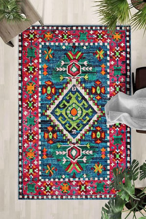 Yıkanabilir Kaymaz Taban Dijital Baskılı Halı ve Yolluk – Leke Tutmaz Salon & Mutfak Halısı