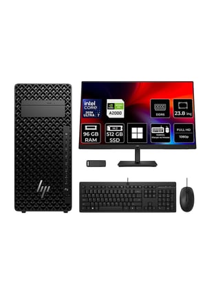 Z2 G1i Core Ultra 7 265K RTX 2000 Ada 16GB 96GB RAM 512GB SSD 23.8" FHD Win11 Pro A2KR1ESPN709 Masaüstü İş İstasyonu + PER4 USB Bellek