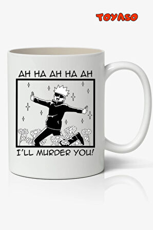 Satoru Gojo - Jujutsu Kaisen Anime Temalı Beyaz Kupa Bardak Sevgiliye Arkadaşa Hediye