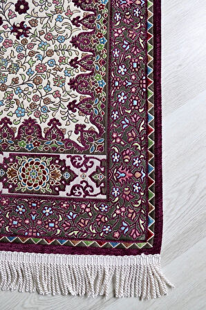 Osmanlı Desen Astarlı Lüks Seccade S1018 Krem