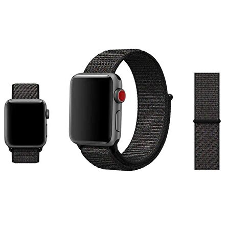 Gpack Apple Watch 40mm Kılıf Kumaş CırtCırt Kordon Velcro
