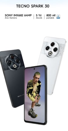 TECNO Spark 30 Siyah 256 GB / 8 GB Ram Yenilenmiş Ürün (B KALİTE) 12 Ay Garantili