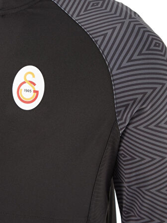 Galatasaray Orijinal Lisanslı Umbro Dik Yaka Fermuarlı Siyah Sweat