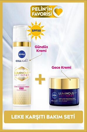 Nivea Luminous630 Leke Karşıtı Gündüz Yüz Kremi 40ml, Luminous630 Cilt Tonu Eşitleyici Gece Kremi 50ml