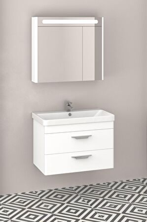 MARİA 80 CM BANYO DOLABI BEYAZ - BOY DOLAP HARİÇ 