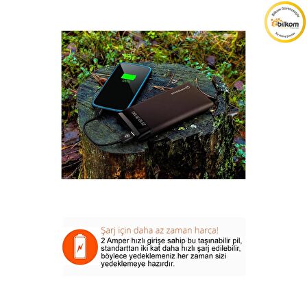 Hypergear 12000 mAh Çift Çıkışlı Powerbank Siyah