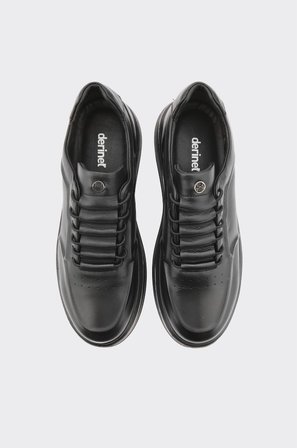 Hakiki Deri Lastik Bağcıklı Erkek Sneaker