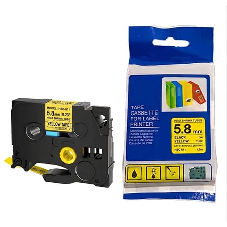 Ufly HS611 Isıyla Büzüşen Kablo Tanımlama Borusu 5,8mm Sarı Heat Shrink tube