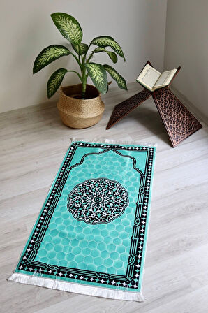 Keseli Ipek Dokulu Seccade S1001 Mavi