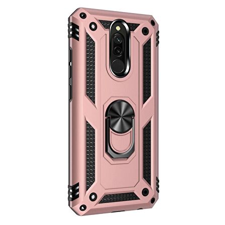 Gpack Xiaomi Redmi 8 Kılıf Vega Standlı Yüzüklü Mıknatıslı