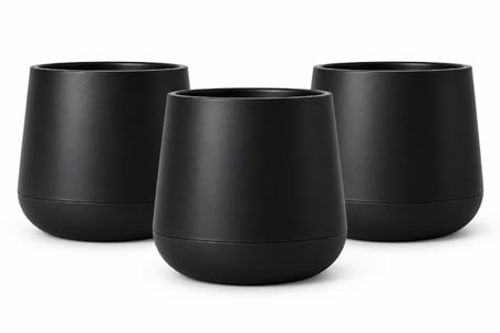 SO-ATL04 Atlas Dekoratif Plastik Modern Saksı 7 LT Siyah 3 Adet 