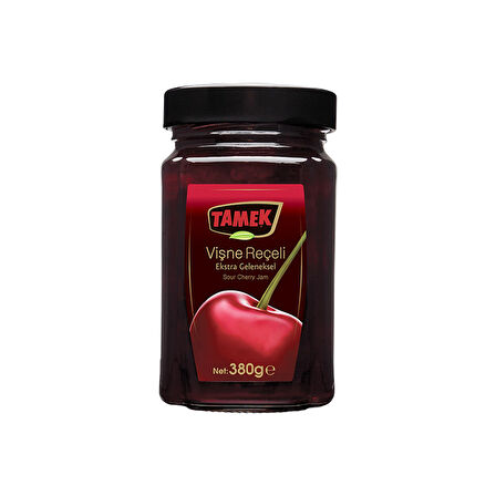 Tamek Geleneksel Reçel 380 gr Vişne ve Çilek 4 lü Karma Paket