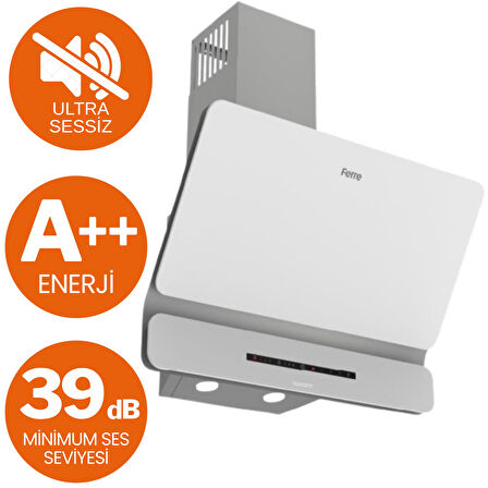 Ferre FryArt & FlowArt Monza Sessiz Davlumbaz Elektrikli Beyaz Ank. Set (D081-SA + MS261 + QEP63CB)