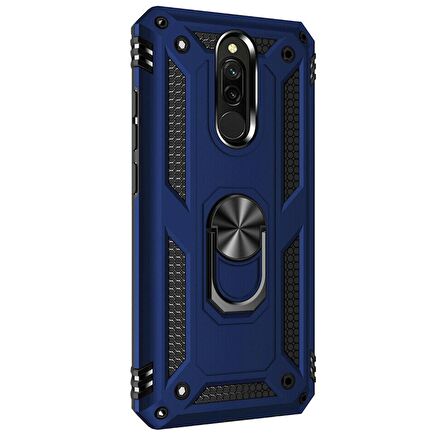 Gpack Xiaomi Redmi 8a Kılıf Vega Standlı Yüzüklü MıknatıslıNano Glass