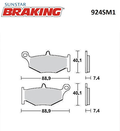 YARI METALİK FREN BALATASI / SUZUKI / GSR 600 / 600cc / ARKA  / 2006-2007-2008-2009-2010