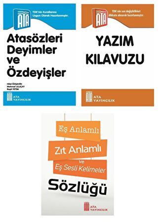 Atasözleri,Deyimler ve Özdeyişler-Yazım Klavuzu-Eş Anlamlı,Zıt Anlamlı ve Eş Sesli Kelimeler Sözlüğü