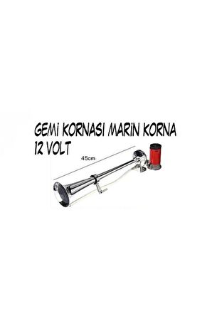 Marine Korna 12v Kendinden Motorlu Krom Havalı Korna e- mark begeli