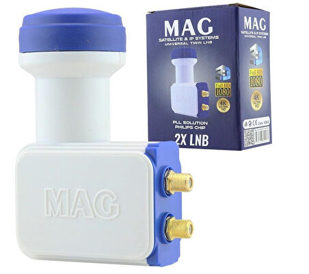 Mag 2 Çıkışlı İkili Çiftli Lnb Elembi Gold Başlıklı-4k Ultra Hd