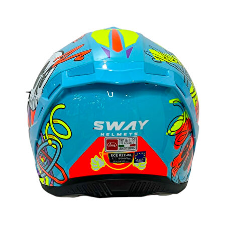 Sway Kapalı Kask Sw 867 Gamer Mavi