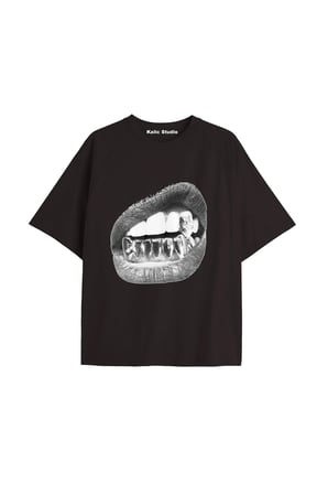 UNİSEX Bay Grillz Tee Desenli Siyah Yazlık T-shirt