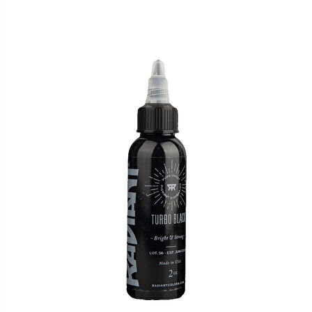 Turbo Black - Radiant Tattoo Dövme Boyası  - 2oz/60ml