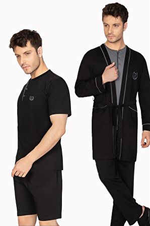 Ancelo 5'li Pijama Sabahlık Seti 6610