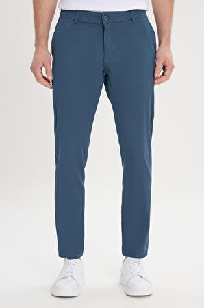 Slim Fit Dar Kesim Yan Cep Pamuklu Esnek Chino Pantolon