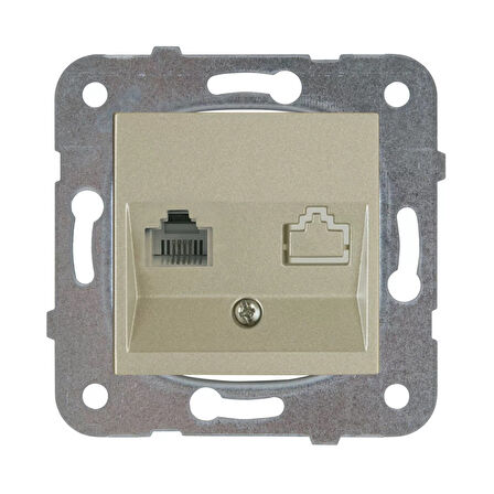 Viko Artline Novella Bronz Tekli Data Cat-6 İnternet Prizi Çerçevesiz 92605232