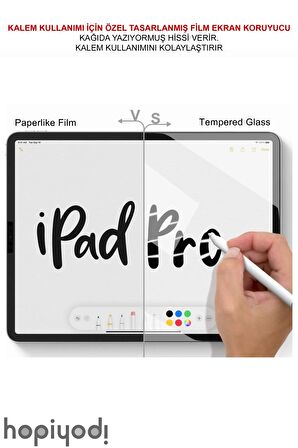 Apple iPad Air 11 2024 Uyumlu Paper Like Ekran Koruyucu Kağıt Hissi Mat Pencil Uyumu