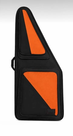 Profesyonel Kanun Kılıfı Siyah/Turuncu Kaliteli Kumaş Üçgen 4 Cepli – %100 Su Geçirmez – 3 mm EVA + 1 cm Polietilen Köpük Destekli – Darbeye Dayanıklı