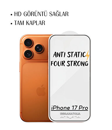 iPhone 17 Pro Anti-Static 3D Toz Tutmayan Kırılmaz Ekran Koruyucu