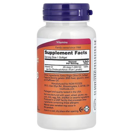 Vitamin D3 1,000 IU 360 Softgels