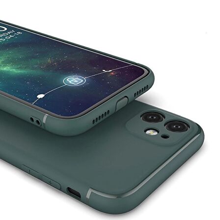 Gpack Apple iPhone 11 Pro Max Kılıf Renkli Tıpalı Kamera Korumalı Silikon Esnek Koruma