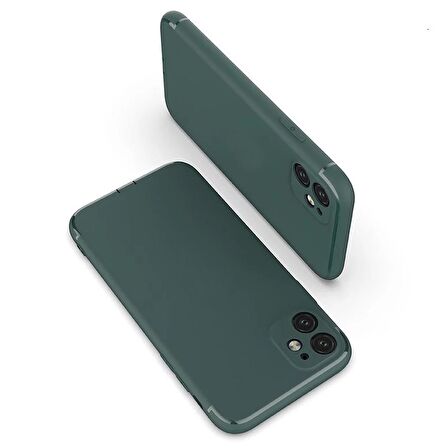 Gpack Apple iPhone 11 Pro Max Kılıf Renkli Tıpalı Kamera Korumalı Silikon Esnek Koruma