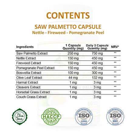 Cüce Palmiye Kapsül (SAW PALMETTO CAPSULE)