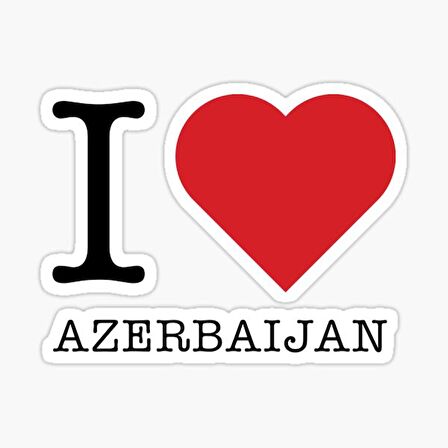 Azerbaycan Azerbaijan 17 Cm Araba Sticker Etiket MD2