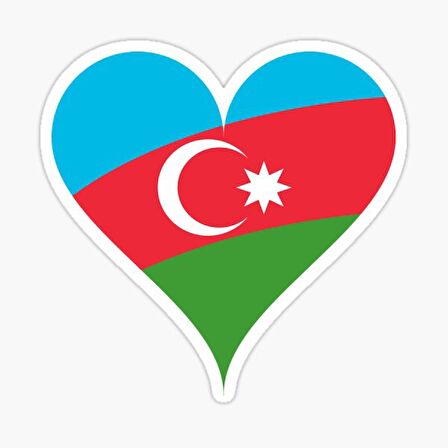 Azerbaycan Azerbaijan 17 Cm Araba Sticker Etiket MD5