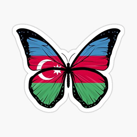 Azerbaycan Azerbaijan 17 Cm Araba Sticker Etiket MD14