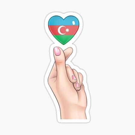Azerbaycan Azerbaijan 17 Cm Araba Sticker Etiket MD16