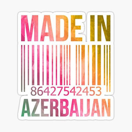 Azerbaycan Azerbaijan 17 Cm Araba Sticker Etiket MD20